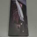 Steak Knives Set of 2, 4.8 Inch High End Japanese Style Fine Edge Meat Knife with Wood Handle, Damascus Pattern Full Tang Design, Super Sharp Dinner Knives with Exquisite Box, Cooking Gifts (Brown)