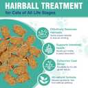 Cat Hairball Remedy Treats, 150 Soft Chews Cat Hair Ball Treatment Furball Control Relief Helps Eliminate and Prevent Hairballs for Indoor Cats Supports Skin and Coat Digestion Chicken Flavor, Best By 01/21/2028