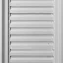 Ekena Millwork 16"W x 32"H Rectangle Urethane Gable Vent Louver, Functional
