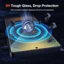 2 Pack HD Screen Protector for Samsung Galaxy S25 Ultra, High Definition Clarity Protective Film, 100% Fingerprint Unlock, 9h+ Tempered Glass, Automatic Dust Removal, Military-Grade Protection