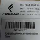 FOCEAN Boat Flooring EVA Foam Boat Decking Faux Teak Marine Flooring Boat Mat Boat Carpet Sheet for Motorboat RV Yacht Kayak Surfboard, 94.5"x 47.2"/35.4"/23.6"/15.7", White Lines 