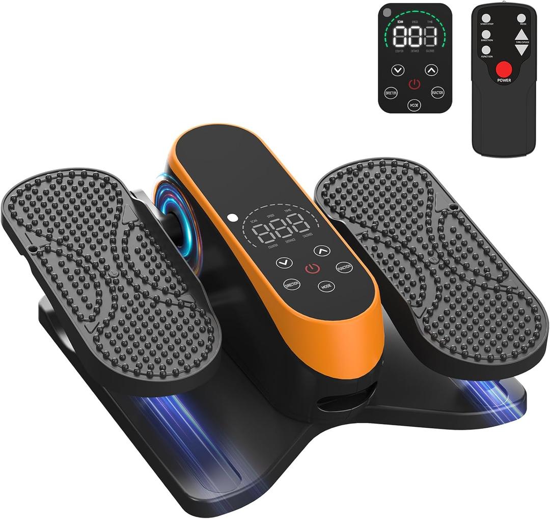 Under Desk Elliptical Machine for Senior 12 Speed Leg Exerciser While Sitting for Seniors As Seen on TV Quiet & Portable Electric Seated Foot Pedal Exerciser for Home Office