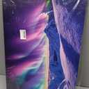 SKASNFAI Aurora Mountain Framed Canvas Wall Art for Bedroom Office, 16"L x 24"W