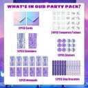 84 Pcs Kpop Birthday Party Favors With Mini Notepads, Greeting Cards with Envelopes Stickers, Slap Bracelets, Temporary Tattoos, Kpop School Supplies Goodie Bags Set for Girls Fans