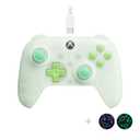 8Bitdo Ultimate Mini Wired Controller with RGB Lighting Fire Ring, Hall Effect Joysticks and Triggers, for Xbox Series X|S, Xbox One, Windows 10/11 - Officially Licensed (Translucent Green)