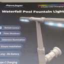 Pool Fountain with 8-Color 4-Mode LED Lights, Above/ Inground Pool Fountain Lights with Remote, 360°Adjustable Pool Sprinkler for Relaxation & Cooling 10-20°F