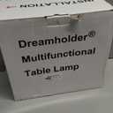 Dreamholder Table Lamp with 3 USB Charging Ports, Modern Desk Lamp with AC Outlet and Phone Stands, Perfect Bedside Lamp for Bedroom, Living Room, Office (Pack of 2), Walnut