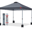 MASTERCANOPY Durable Pop-up Canopy Tent with Roller Bag (10x10, Dark Gray)