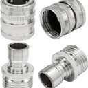 2 Pack Garden Hose Quick Connect, 3/4 Inch GHT Stainless Steel Water Hose Fitting