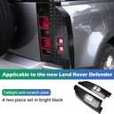 Tail Light Guards for Land Rover Defender 2020-2025 | Gloss Black ABS Lens Protection Covers | Anti-Scratch & UV Resistant | Easy Snap-On Installation for Defender 90 110 130 (Tail Light Cover)