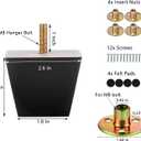 Michanco Furniture Legs 2 inch Black Square Sofa Couch Feet Wood Replacement Leg Set of 4 for Ottoman Dresser Cabinet