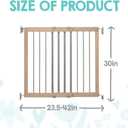 Regalo Safety 23.5"-42" Heritage & Home Wooden Baby Gate for Stairs & Doorways, Walk Through Stair Gate with Door for Babies, Toddlers, & Pets, American Designed and Owned