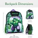 Marvel Hulk Backpack | Avengers School Backpacks for Boys | The Incredible Hulk Kids Bag