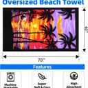 Oversized Beach Towel Cotton, Extra Large 40"X70" Thick Pool Towel High Absorbent, XL Soft Plush Beach Towels for Adults Mens Women