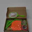 5 Pcs Bug Catcher for Kids Bug Catcher Kit Outdoor Toy Gift with Bug Collector Insect Viewer Butterfly Net Magnifying Glass Tweezer Kid Bug Habitat Outdoor Explorer Kit(Orange and Green)
