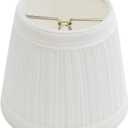 Renovators Supply Manufacturing White Lamp Shades for Table Lamps 4 in. Tall Pleated Lamp Shade for Table Lamp Shade Replacement