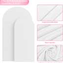 Wokceer Wedding Arch Backdrop Cover 7.2FT, 6FT Spandex Fitted White Arch Covers 2 Set Round Top Chiara Arches Backdrop Cover for Birthday Party Ceremony Banquet Decoration