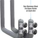 Magma Kayak/SUP Boat Rack R10-626-20-304 Stainless Steel Storage for Kayaks & Paddle Boards - Fits Standard Round Rail - Includes Padding & Tie-Down Points - Quick-Release Knob System