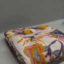 Boho Throw Blanket, 100% Organic Cotton Ultra Soft Bed 50" x 60" Throw - Skin-Friendly Cozy All Season Rustic Floral Decor Blanket for Sofa Couch Chair Gifts -Beige (A-flower-butterfly)