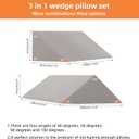 Fanwer Bed Wedges & Body Positioners (3 in 1), 40 Degree Wedges for Bed Positioning, Positioning Pillows for Elderly, Wedge Pillow for Bed Sores, Side Sleeping, After Surgery, Knees Elevated, Back Pain
