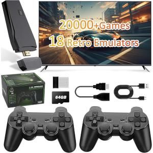 Retro Gaming Console,Vide Game Consoles with 4K HDMI,18 Classic Emulators,Plug and Play,20000+ Games Built-in Classic Video Games