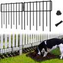 Animal Barrier Fence, 10 Pcs Upgrade 1.26 in Gap Decorative Fences No Dig Fence for Rabbits and Dog Ground Defense, Rustproof Metal Wire Garden Fence Border for Garden & Patio Landscaping (10 Panel, 10.83 Ft)