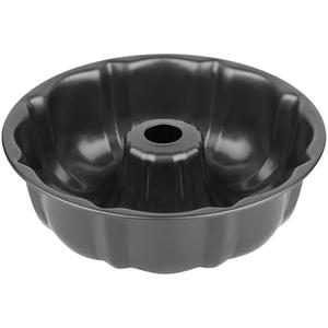 Novery 9.5" Non-stick Cake Pan, Heavy Duty Carbon Steel Fluted Tube Round Baking Pan,Buntz Pound Cake Pan Mold,Tube Bakeware,Baking Mold for Jello,Gelatin,Chocoflan,Flan