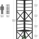 CHOEZON 69.3" Corner Shelf 5-Tier, Large Corner Shelving Unit, Freestanding Storage Stand for Bedroom, Living Room, Kitchen, Industrial Engineered Wood Bookshelf Organizer, Black TCJ15BB