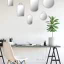 Creative Co-Op Various Velvet Edged Wall Mirrors, Multicolor, Set of 6 (5 1/2" x 6 1/2")