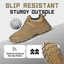 Furuian Steel Toe Shoes for Men Comfortable Lightweight Work Shoes for Men Low Top Steel Toe Safety Puncture Proof Slip Resistant Construction Shoe, 11.5
