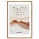 24x36 Solid Teak Poster Frame, Fits 20x30 with Mat or 24x36 Without Mat