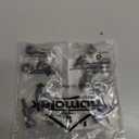 HOMOTEK 4 Pack Hinge Pin Black Door Stopper,Adjustable Deluxe Heavy Duty Door Stopper 2-1/2"x1-3/4,with Black Rubber Bumper Tips