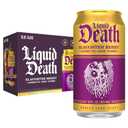 Liquid Death Iced Tea - Slaughter Berry (Raspberry-Flavored Black Tea), Less Sugar*, Boost of Caffeine, B Vitamins, No Artificial Sweeteners, 12 Fl Oz (Pack of 12)