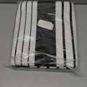 Black and White Striped Rug (27.5 x 43 Inches),Black and White Outdoor Rug, Hand-Woven Striped Rug Indoor/Outdoor Area Rug Front Door Floor Mat for Farmhouse/Porch/Living Room.