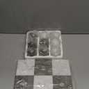 Marble Tic Tac Toe Set | Decorative Tic Tac Toe Game Set | Coffee Table Decor - Coffee Table Game - Tabletop Game - Room Decor - Modern Home Decor - Bookshelf Decor (Black and White Marble)