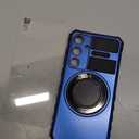 Magnetic Case for Samsung Galaxy S25+ Plus/Galaxy S24+ Plus, with Ring Stand [Screen Protector] [Compatible with MagSafe] Military Grade Case with Camera Cover, Heavy Duty Shockproof Cover, Blue