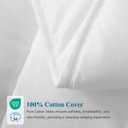 Dafinner 100% Cotton Cover Lightweight Down Alternative Comforter King Size, Ultra-Soft Duvet Insert for Warm Weather, GRS Recycled Microfiber Breathable Bed Quilt (104x88, White)