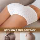 ASIMOON Womens High Waisted No Show Underwear Stretch Full Coverage Panties Ladies Breathable Tagless Briefs 3 Pack
