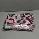 4PCS Pink Leopard Print Shower Curtain Set with Rugs, Toilet Lid Cover and Bath Mat, Shower Curtain with 12 Hooks, Durable Shower Curtain for Bathroom Set