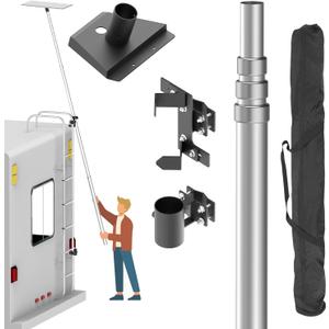 Starlink Gen 3 Rv Ladder Mounting Kit, Starlink Gen 3 Pole Mount for rv Ladder, 11 ft Aluminum Pole, Rv Ladder Mounting Holder Included, Starlink Gen 3 Adapter Indcluded