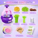 Plunack Flower Bouquets Toys for Kids Age 4-8, Flower Press Kit DIY Flowers Making Craft Kit for 4 5 6 7 Year Old Girls Floral Arts & Crafts Toys Educational Handmade Activity Set, Gift for Girls 3+ (Purple)