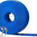 2" x 100FT Pool Backwash Hose, Heavy-Duty Pool Hose, Lay Flat Discharge Hose, Durable Burst Resistant, Pool Filter Pump Water Drainage, Sump Pump Discharge, with 2 Clamps
