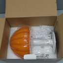 FANHAO Touch Bedside Table Lamp Cordless Lamp, Glass Pumpkin Lamp Portable Desk Lamp, 4000mAh Cordless Rechargeable, 3-Color Dimmable for Dorm Living Room, Aesthetic Home Decor