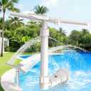 Pool Fountain For Above And In-Ground Pools, XJUGEZ 360 Adjustable Dual Mode Waterfall Pool Sprinkler Fountain, Pressure And Height Adjustable Pool Accessories For Ground Pools, Multi-Size Interfaces