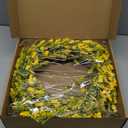 TEMPUS 20 Inch Yellow Flower String for Front Doors Wreath Spring and Summer Wreath for Indoor and Outdoor Decor Rustic and Farmhouse Style Home DecorYellow