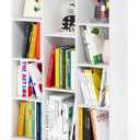 Furinno LUDER Book Shelf, 11-Cube Bookshelf, Reversible Bookcase, 9.4 x 29.1 x 41.7, Easy Assembly, for Living Room, Bedroom, Home Office, White