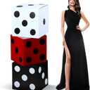 Geelin 1 Pcs 5 ft Casino Night Vegas Party Game Theme Party Decoration Dice Box Cardboard Stand-up Cutout Freestanding Casino Photo Prop for Poker Night Parties Decoration