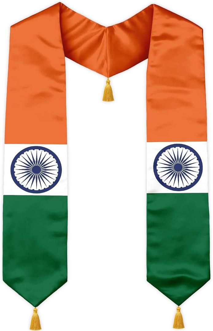 Class of 2026 Graduation Stole Flag Sash with Gold Tassels 72 Inch for High School College University Ceremony