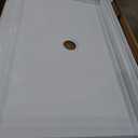 DreamLine SlimLine 32 in. D x 54 in. W x 2 3/4 in. H Center Drain Single Threshold Shower Base in White, DLT-1132540