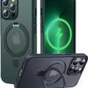 CASEKOO Designed for iPhone 13 Pro Case with Magnetic Invisible Stand [Military Drop Protection] [Compatible with MagSafe] Shockproof Slim Translucent Matte Case 6.1 Inch 2021, Green (for 13 Pro Case 6.1", Green)